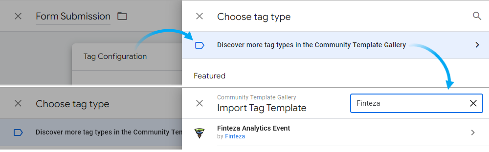 Choose a ready-made tag template from the gallery